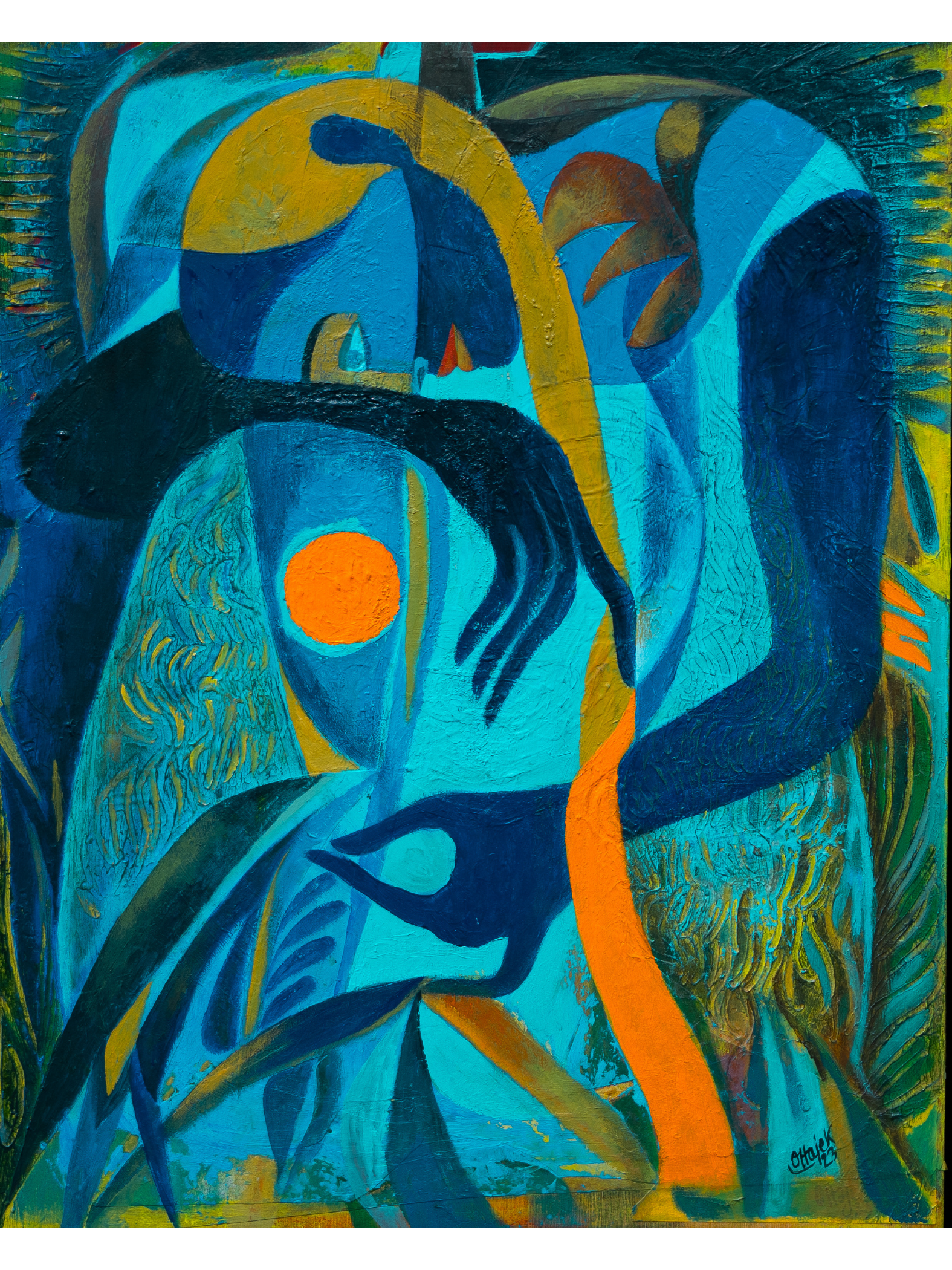 Olaf Hajek, Blue Figure, 2023