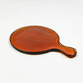 Hammered Glass Round Serving Board | Amber