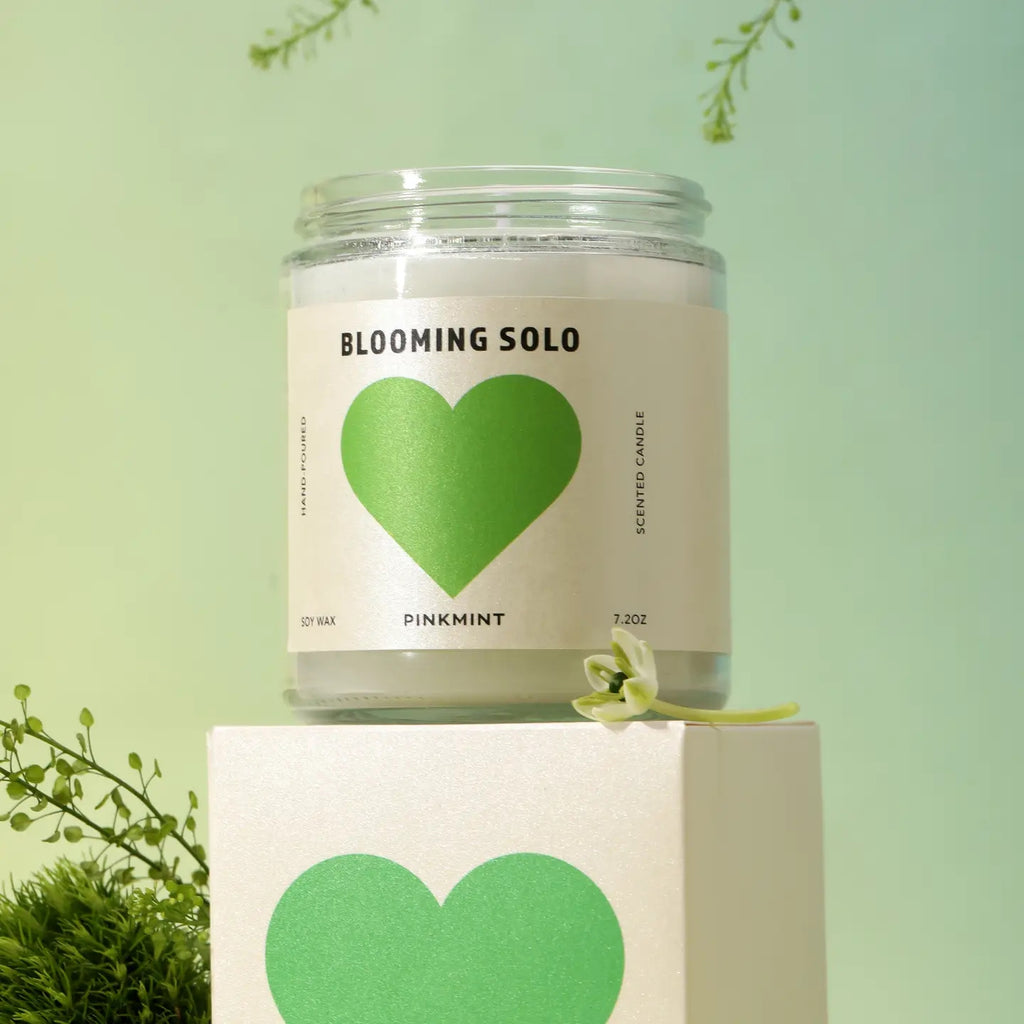 Pinkmint Soy Candle | Blooming Solo