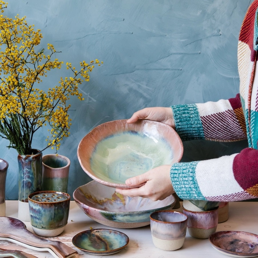 Woodfolk | Organic Ceramic Fruit Bowl | Earth Rose