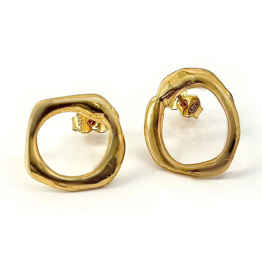 FR Art Jewellery | Crown Earrings | Gold