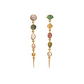 GRAINNE MORTON, FIVE CHARM VICTORIAN DROP EARRINGS, Cameo/Opal/Pearl