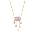 GRAINNE MORTON, CLOUD AND RAIN CHAIN DROP NECKLACE, Rose