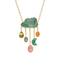 GRAINNE MORTON, CLOUD AND RAIN CHAIN DROP NECKLACE, Opal