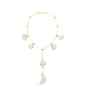 GRAINNE MORTON, PEARL AND MOON DROP NECKLACE