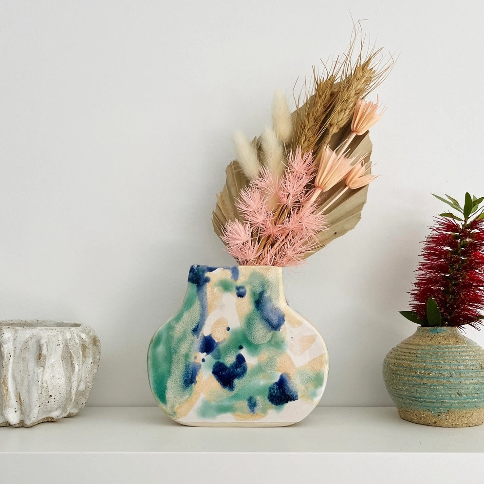 Eli.C Studio | Flat Vase | Ocean Dip