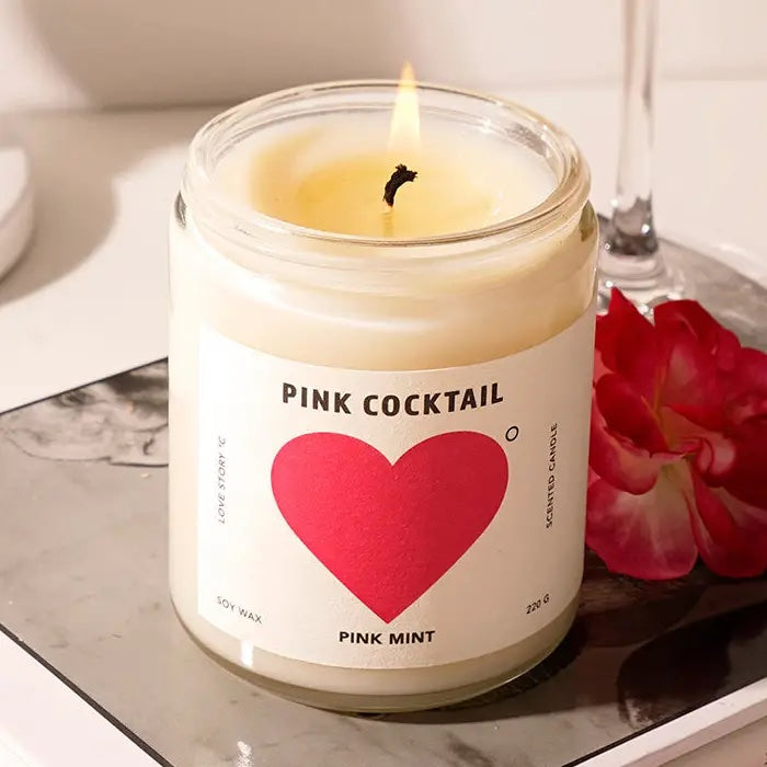 Pinkmint Soy Candle | Pink Cocktail
