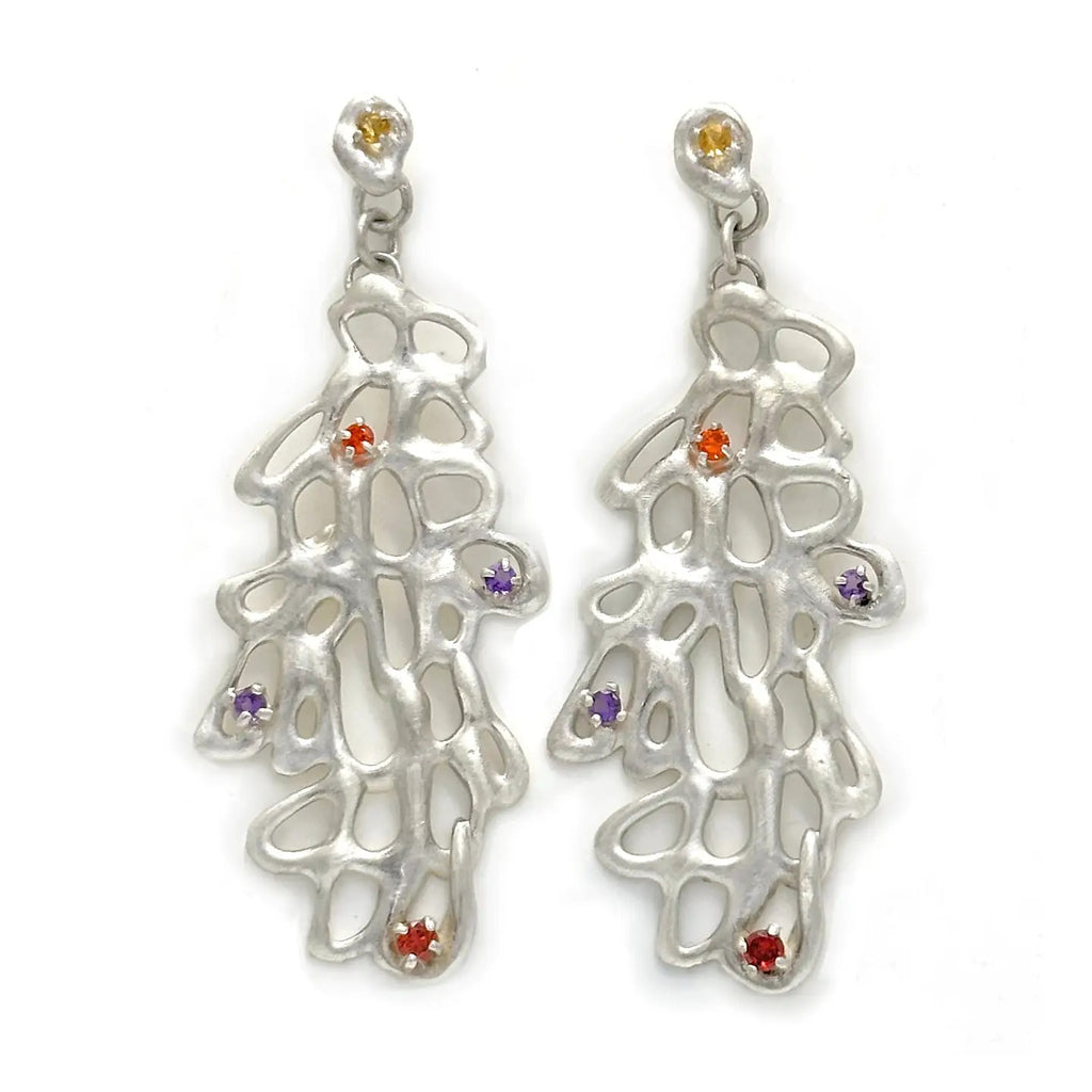 FR Art Jewellery | Raceme Earrings | Silver