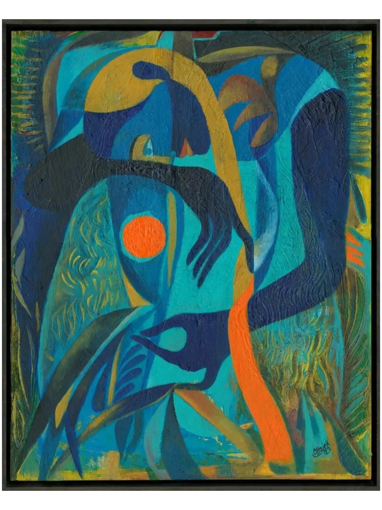Olaf Hajek, Blue Figure, 2023