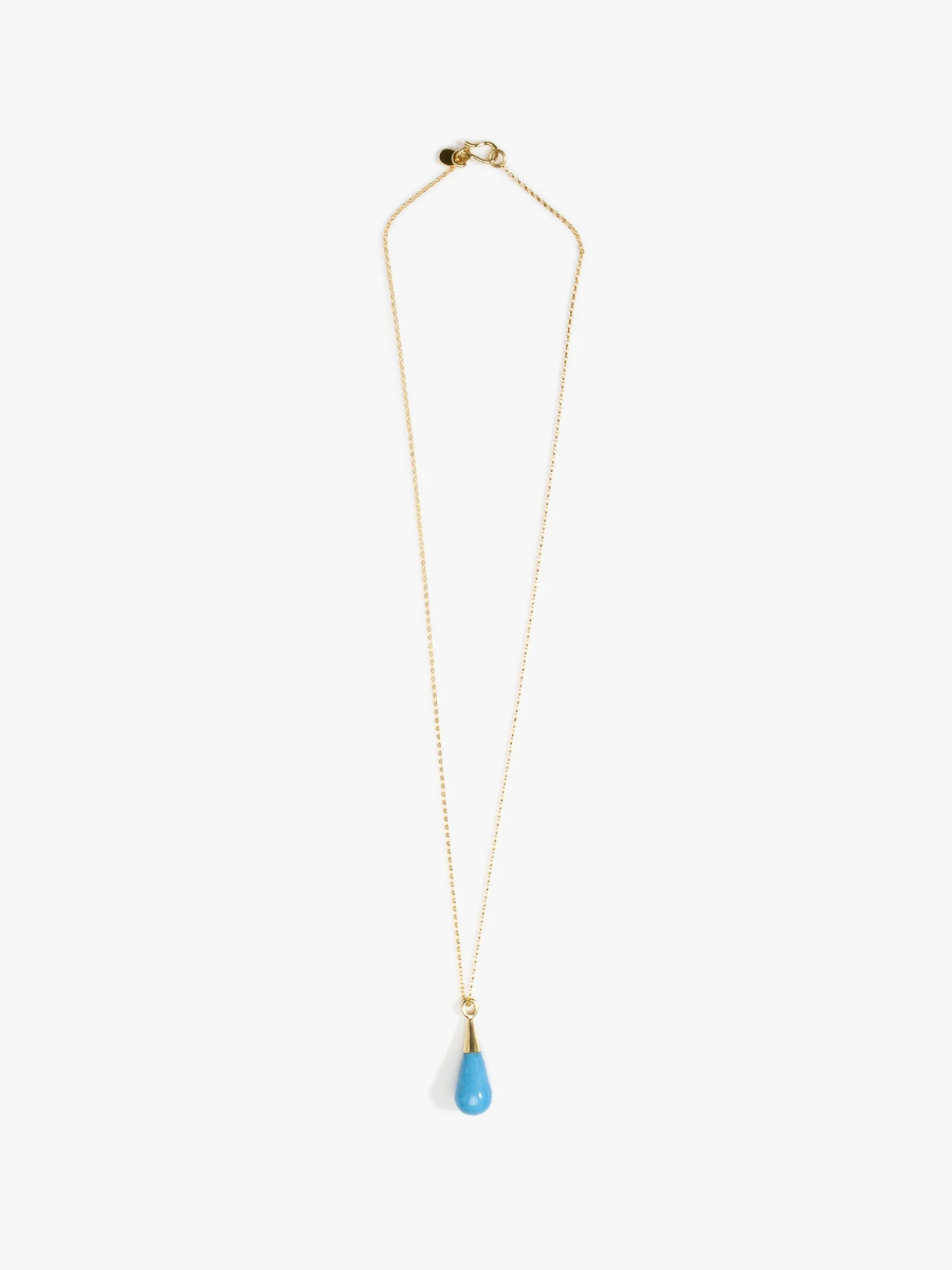 Dinosaur Designs Dew Drop Pendant, Sky/14k Gold-Filled