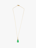 Dinosaur Designs Dew Drop Pendant, Leaf/14k Gold-Filled