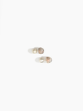 Dinosaur Designs Small Ball Stud Earrings, Sandy Pearl & Silver
