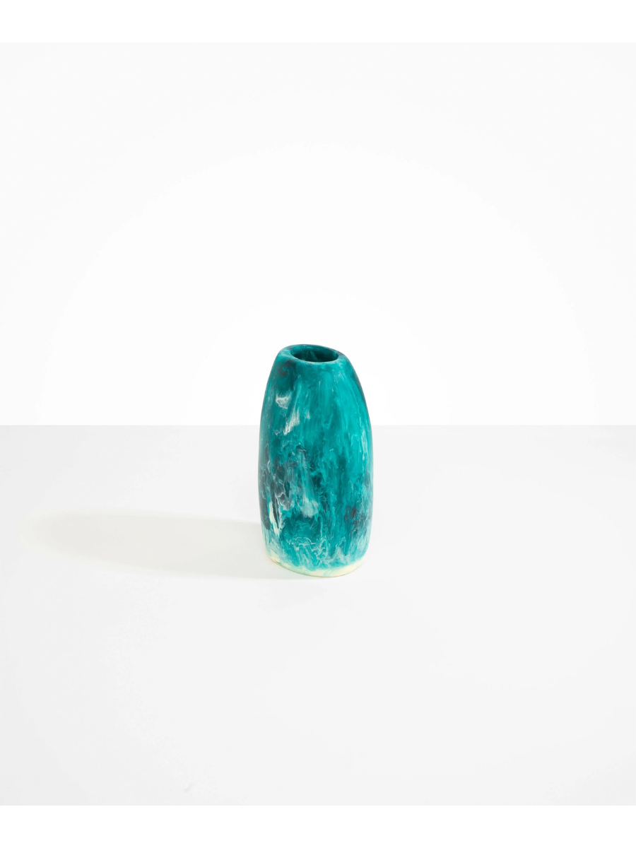 Dinosaur Design Small Pebble Vase, Lagoon