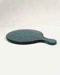 Hammered Glass Round Serving Board | Blue